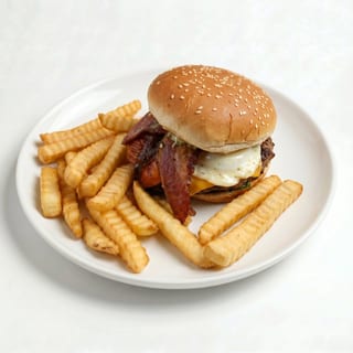 Ranchera Burger & Fries / Hamburguesa Ranchera con Papas